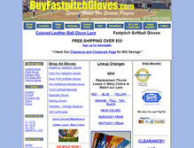 Tablet Screenshot of buyfastpitchgloves.com